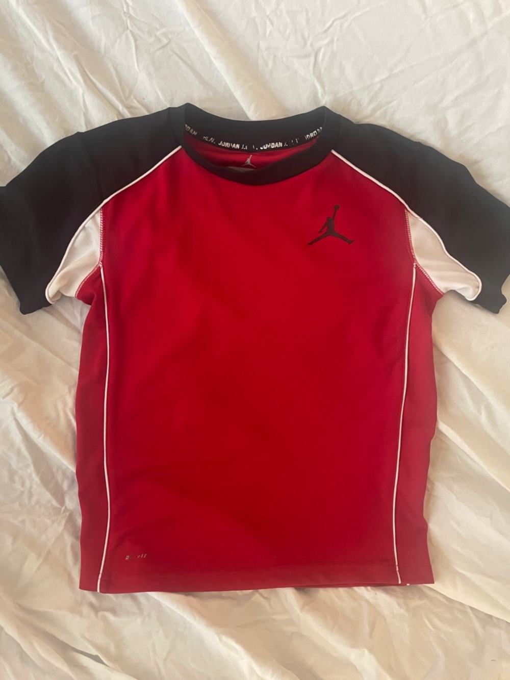 Jordan Red, Black & White Short Sleeve Athletic Tee